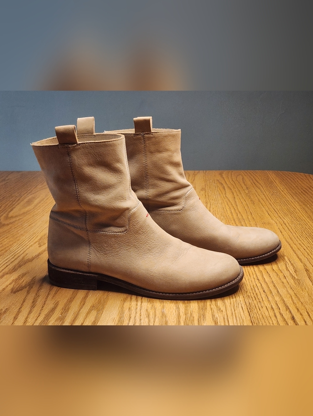 ED Seabring Leather/Suede Boots Womens Size 9.5 Beige Tan Soft